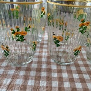 Sunflower Glass Tumbler set of 4